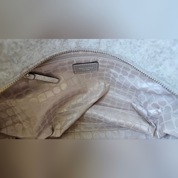 Kate Spade Brigette Rhinestone Frosted Felt Satchel Shoulder Bag Purse - Picture 5 of 5